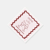 Betrunken in der Liebe Personalisierte Hochzeitsfe Serviette (Ecke)