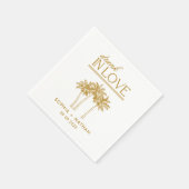 Betrunken in der Liebe Personalisierte Strandhochz Serviette (Ecke)