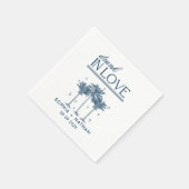 Betrunken in der Liebe Personalisierte Strandhochz Serviette (Ecke)