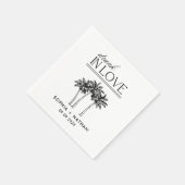 Betrunken in der Liebe Personalisierte Strandhochz Serviette (Ecke)