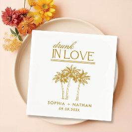 Betrunken in der Liebe Personalisierte Strandhochz Serviette