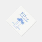 Betrunken in der Liebe Personalisierte Strandhochz Serviette (Ecke)