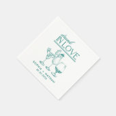 Betrunken in der Liebe Personalisierte Weingläser  Serviette (Ecke)