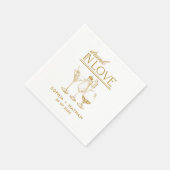 Betrunken in der Liebe Personalisierte Weingläser Serviette (Ecke)