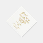 Betrunken in der Liebe Personalisierte Weingläser  Serviette (Ecke)