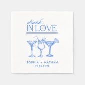 Betrunken in der Liebe Personalisierte Weingläser  Serviette (Vorderseite)