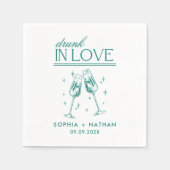 Betrunken in der Liebe Personalisierter Cocktail H Serviette (Vorderseite)