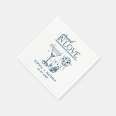 Betrunken in der Liebe Personalisierter Cocktail H Serviette (Ecke)