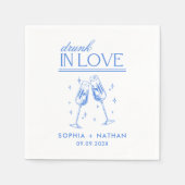 Betrunken in der Liebe Personalisierter Cocktail H Serviette (Vorderseite)