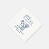 Betrunken in der Liebe Personalisierter Cocktail H Serviette (Ecke)