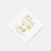 Betrunken in der Liebe Personalisierter Cocktail H Serviette (Ecke)