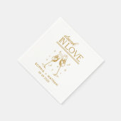 Betrunken in der Liebe Personalisierter Cocktail H Serviette (Ecke)