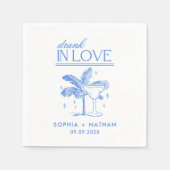 Betrunken in der Liebe Personalisierter Strand Hoc Serviette (Vorderseite)