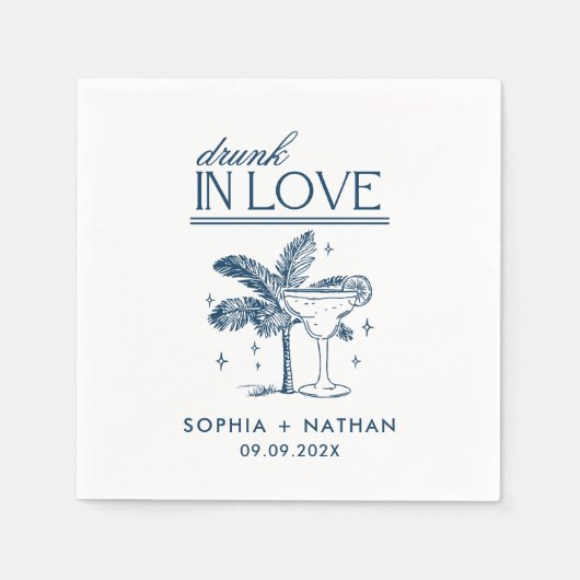 Betrunken in der Liebe Personalisierter Strand Hoc Serviette (Vorderseite)