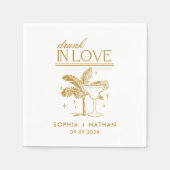 Betrunken in der Liebe Personalisierter Strand Hoc Serviette (Vorderseite)