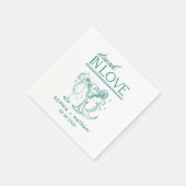 Betrunken in der Liebe Personalisierter Strand Hoc Serviette (Ecke)