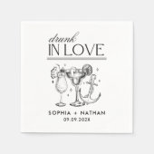 Betrunken in der Liebe Personalisierter Strand Hoc Serviette (Vorderseite)