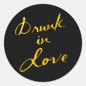 Betrunken in Liebe Aufkleber (Vorderseite)