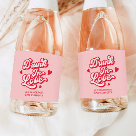 Betrunken in Liebe Bachelorette Champagne Schaumweinetikett