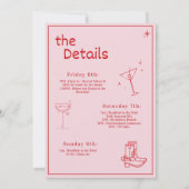 Betrunken in Liebe Bachelorette Einladung (Rückseite)