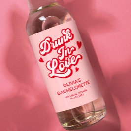 Betrunken in Liebe Bachelorette Mini Champagne Weinetikett