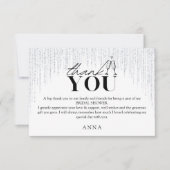 Betrunken in Liebe Brautparty Glitzer Vielen Dank Dankeskarte (Vorderseite)