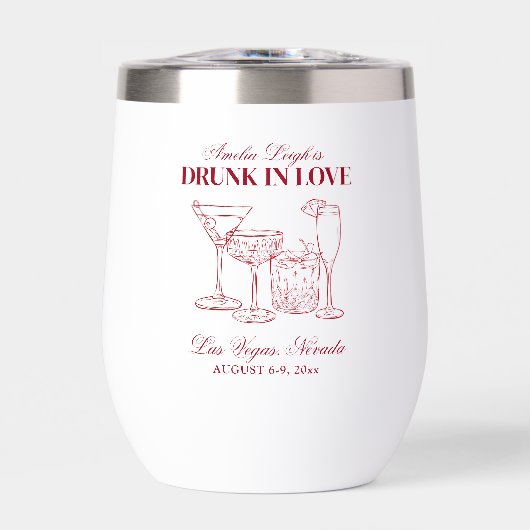 Betrunken in Liebe Cocktails Bachelorette Wochenen (Vorderseite)