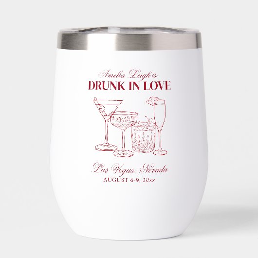 Betrunken in Liebe Cocktails Bachelorette Wochenen (Rückseite)