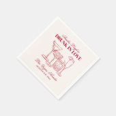 Betrunken in Liebe Cocktails Bachelorette Wochenen Serviette (Ecke)