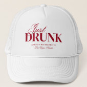 Betrunken in Liebe Cocktails Bachelorette Wochenen Truckerkappe (Vorderseite)