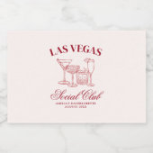 Betrunken in Liebe Cocktails Bacheloretto Alkoholflaschenetikett (Einzelnes Label)