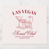 Betrunken in Liebe Cocktails Bacheloretto Schaumweinetikett (Einzelnes Label)