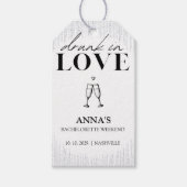 Betrunken in Liebe Glitzer Bachelorette Geschenkanhänger (Vorderseite)