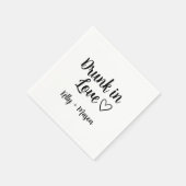 Betrunken in Liebe | Hochzeitsempfang - Cocktail Serviette (Ecke)