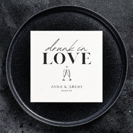 Betrunken in Liebe Hochzeitsfest Brautparty Serviette