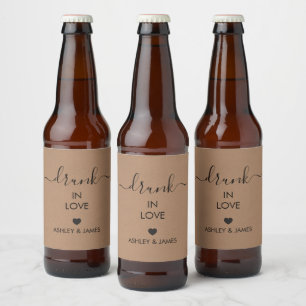 Betrunken in Liebe, Hochzeitslikör, Alkohol, Bierflaschenetikett