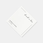 Betrunken in Liebe Minimalistische Script & Line H Serviette (Ecke)