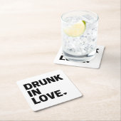 Betrunken in Liebe Rechteckiger Pappuntersetzer (Vor Ort)