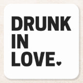Betrunken in Liebe Rechteckiger Pappuntersetzer (Vorderseite)