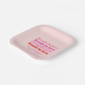 Betrunken in Liebe Rosa Retro Junggeselinnen-Absch Pappteller (Gewinkelt)