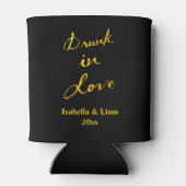 Betrunken in Liebe Schwarz Dosenkühler (Rückseite)