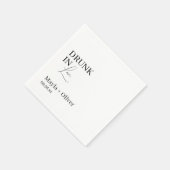 Betrunken in Liebe und individuelle Name Hochzeits Serviette (Ecke)