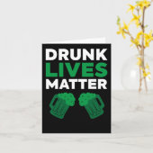 Betrunken Lives Funny Saint Patrick's Day Sticker Karte (Gelbe Blume)