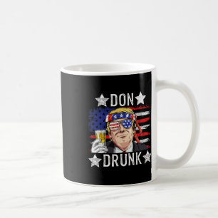 Betrunken Patriotisch Vintage 4. Juli Flagge Lusti Kaffeetasse