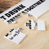 Betrunken Try - Funny Bridesmaid Vorschlag Foto Puzzle (Seite)