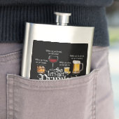 Betrunken werden und in den Himmel fahren (Irish D Flachmann (Beispiel)