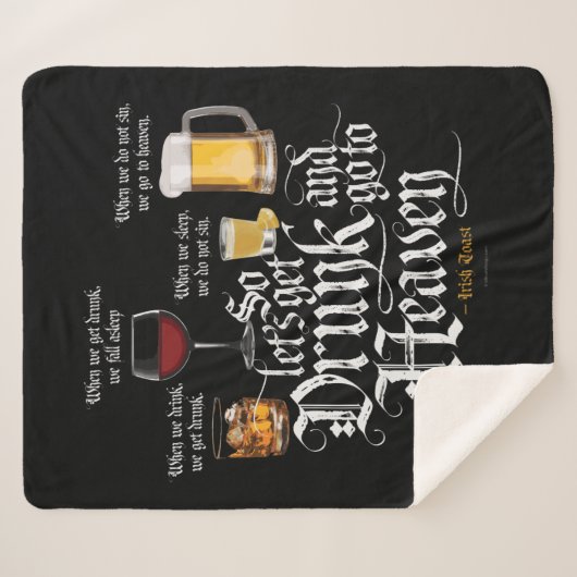 Betrunken werden und in den Himmel fahren (Irish D Sherpadecke (Vorderseite (Horizontal))