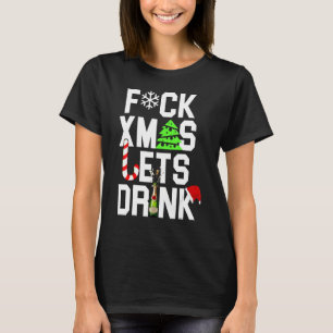 Betrunken Xmá Drinking Booze Weihnachtszitate Dr. T-Shirt