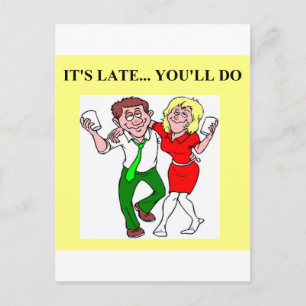 betrunkene Abholung Postkarte