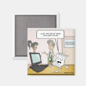 Betrunkene Bilanzsumme Punny Square Magnet (Vorderseite/Rückseite)